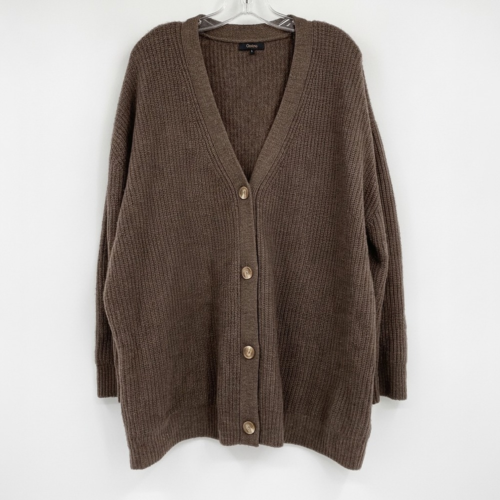 Quince Brown Cashmere Cardigan | Womens L
